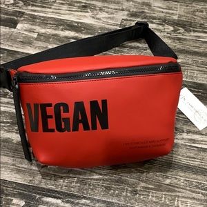 Vegan Red Fanny pack